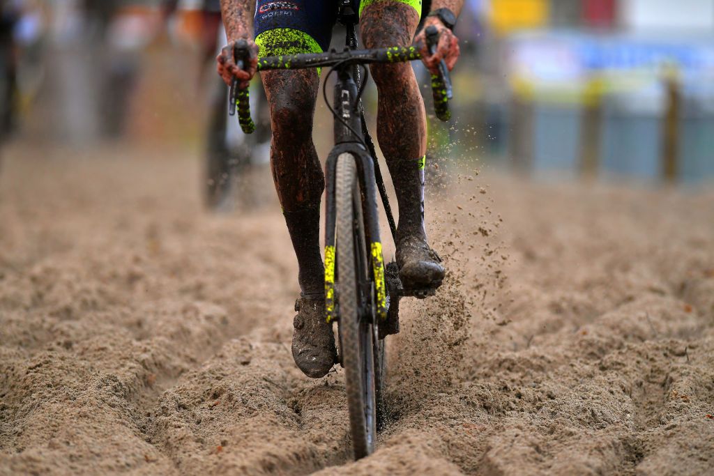 A rider suffers in the sand