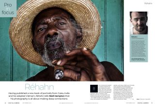 The first two pages of the Pro in Focus article about portrait photographer Rehahn, from the September 2024 issue of Digital Camera magazine