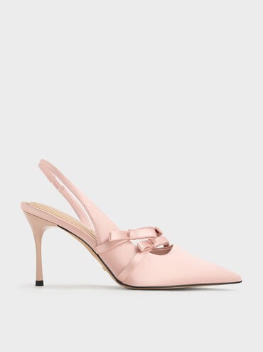 Jessy Recycled Polyester Bow Slingback Pumps