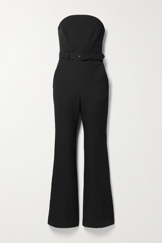 Kate Strapless Belted Twill Jumpsuit