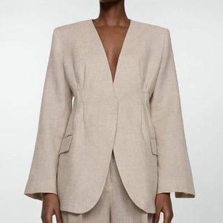 Mango v-neckline blazer