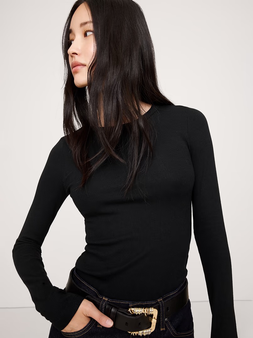 Banana Republic, Ribbed Crew-Neck T-Shirt