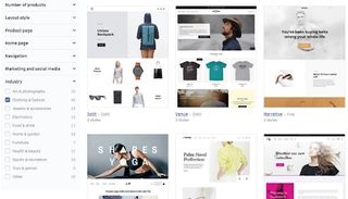 Shopify's selection of ecommerce templates