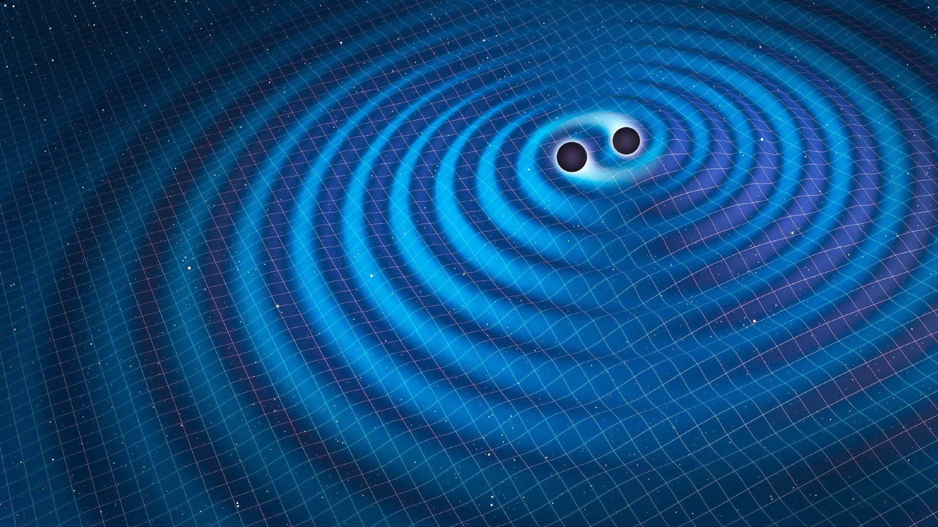 Colliding Black Holes Ring Across Space Time With Gravitational Waves Space