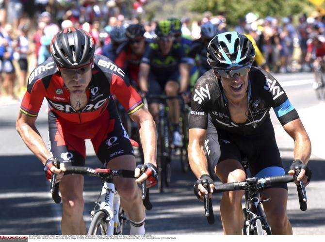 Cadel Evans (BMC) and Richie Porte (Team Sky)