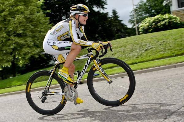 Linda Villumsen (HTC-Columbia) was second today at only 4 seconds back.