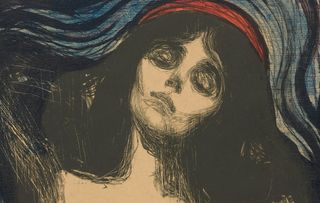 Detail from Madonna, 1895/1902 by Edvard Munch (1863-1944). Credit: Munchmuseet