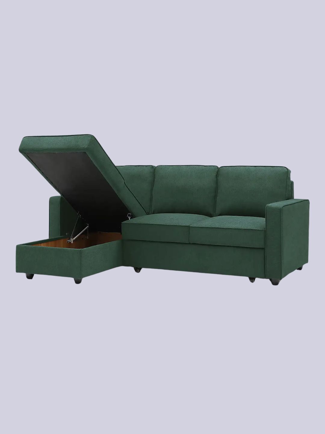 Dunelm, Kayden Woven Reversible Trundle Corner Double Sofa Bed