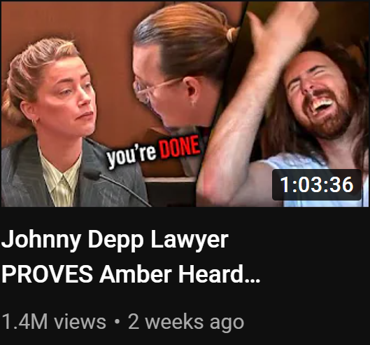 A thumbnail image from Youtuber Asmongold's channel.