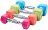 CAP Barbell Color Coated Hex Dumbbell Weights with Contoured Chrome Handle