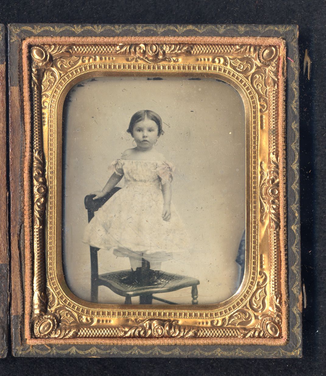 An old photo of an unidentified child. 