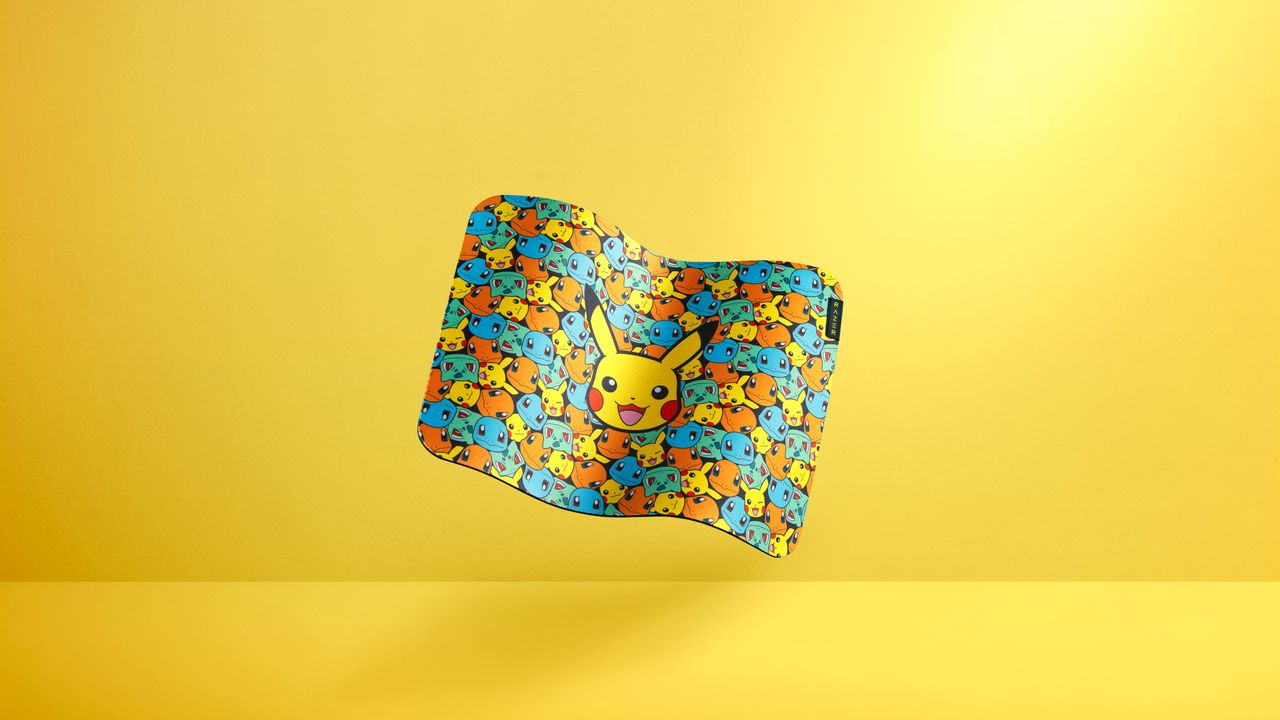 Render of the Razer x Pok&eacute;mon Collection of PC gaming accessories.