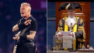 Metallica’s James Hetfield and Lord Mayor of Portsmouth Tom Coles