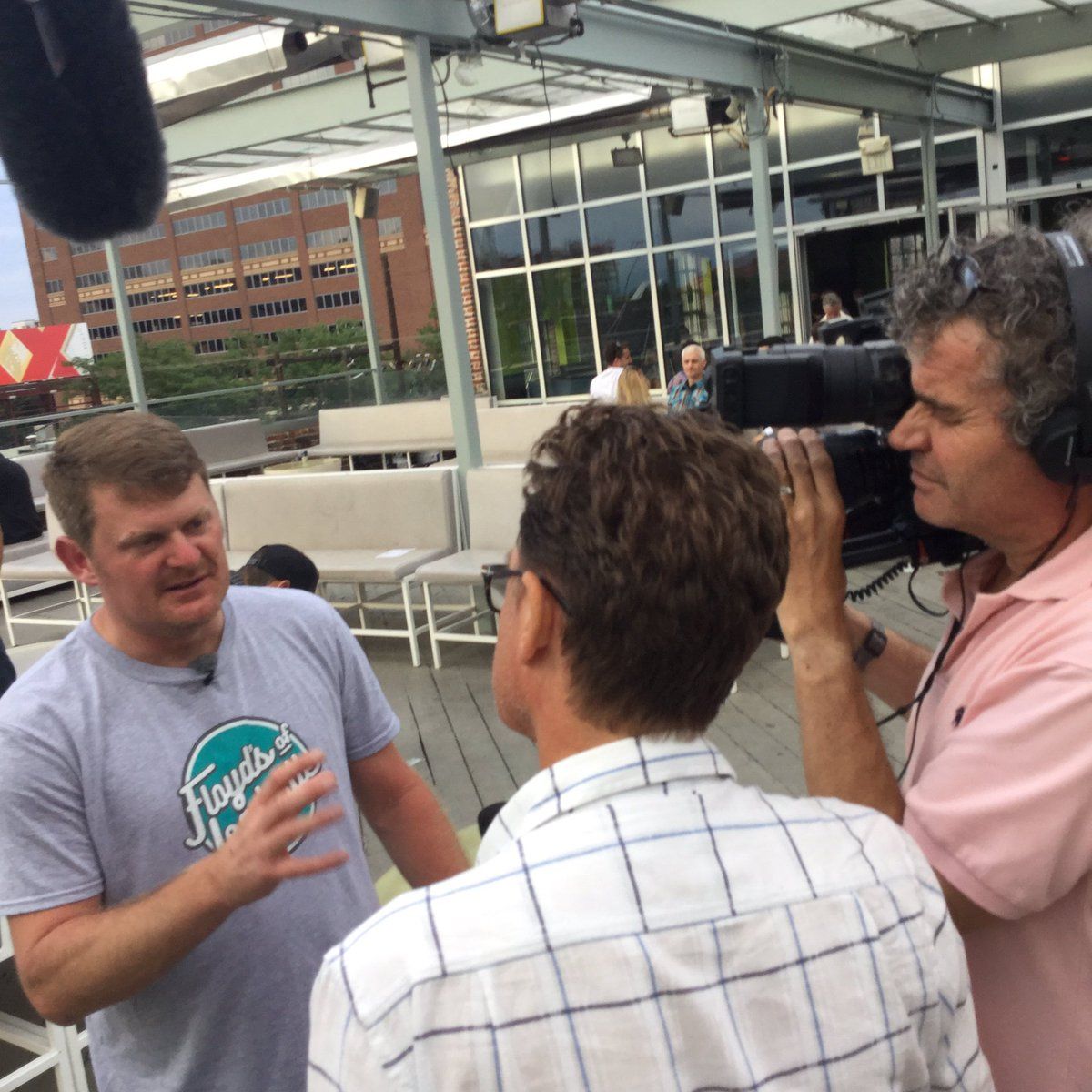 Floyd Landis at the launch of Floyd's of Leadville in June.