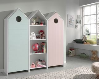 Kiddy Wooden Kids Toy Box In Old Pink - Vipack Kids Storage
