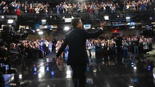 Stephen Colbert steps out onto the Late Show stage and waves at the audience one final time.