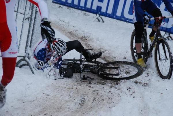 My epic crash that put me in last due to dropped train. At least it didnt hurt.