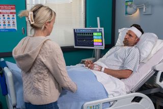 Dilly talking to Jeremy in hospital.