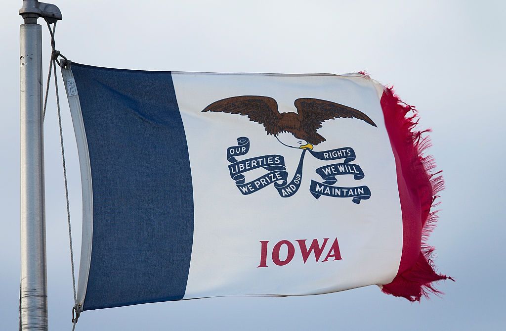 Iowa state flag.