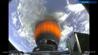 SpaceX Falcon 9 Rocket Looks Back at Earth