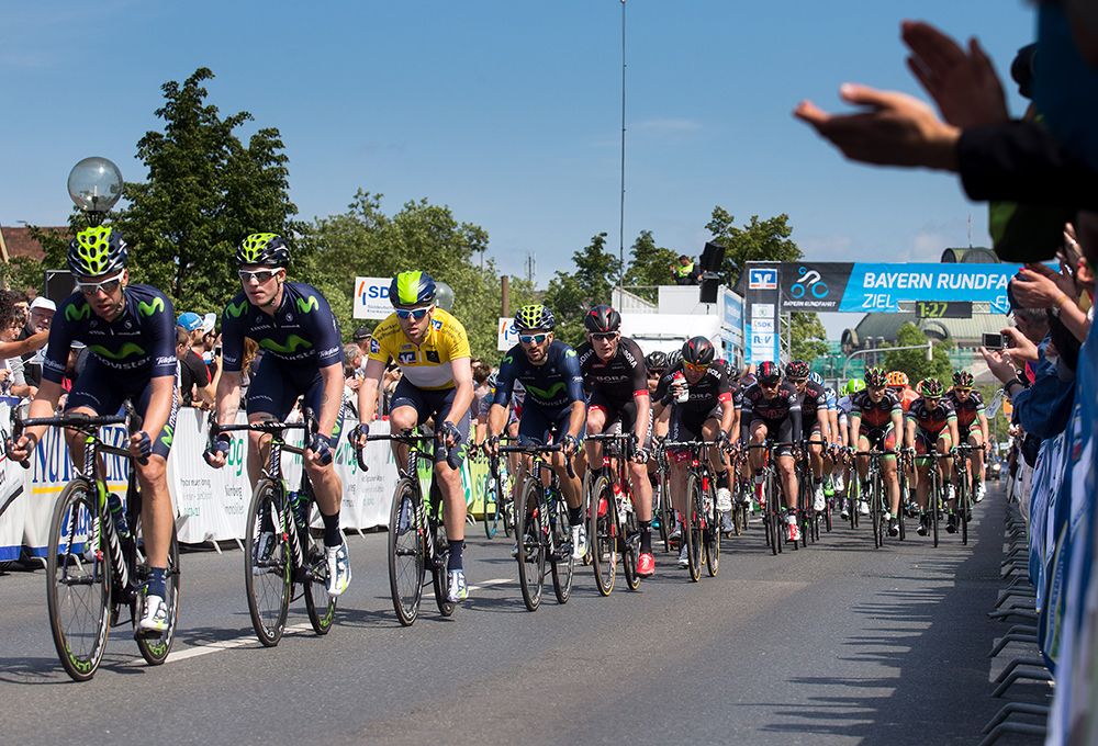 Movistar looking after Alex Dowsett's yellow jersey