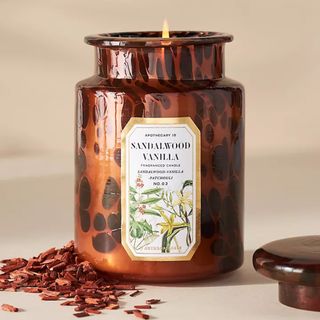 Apothecary 18 Woody Sandalwood Vanilla Glass Jar Candle