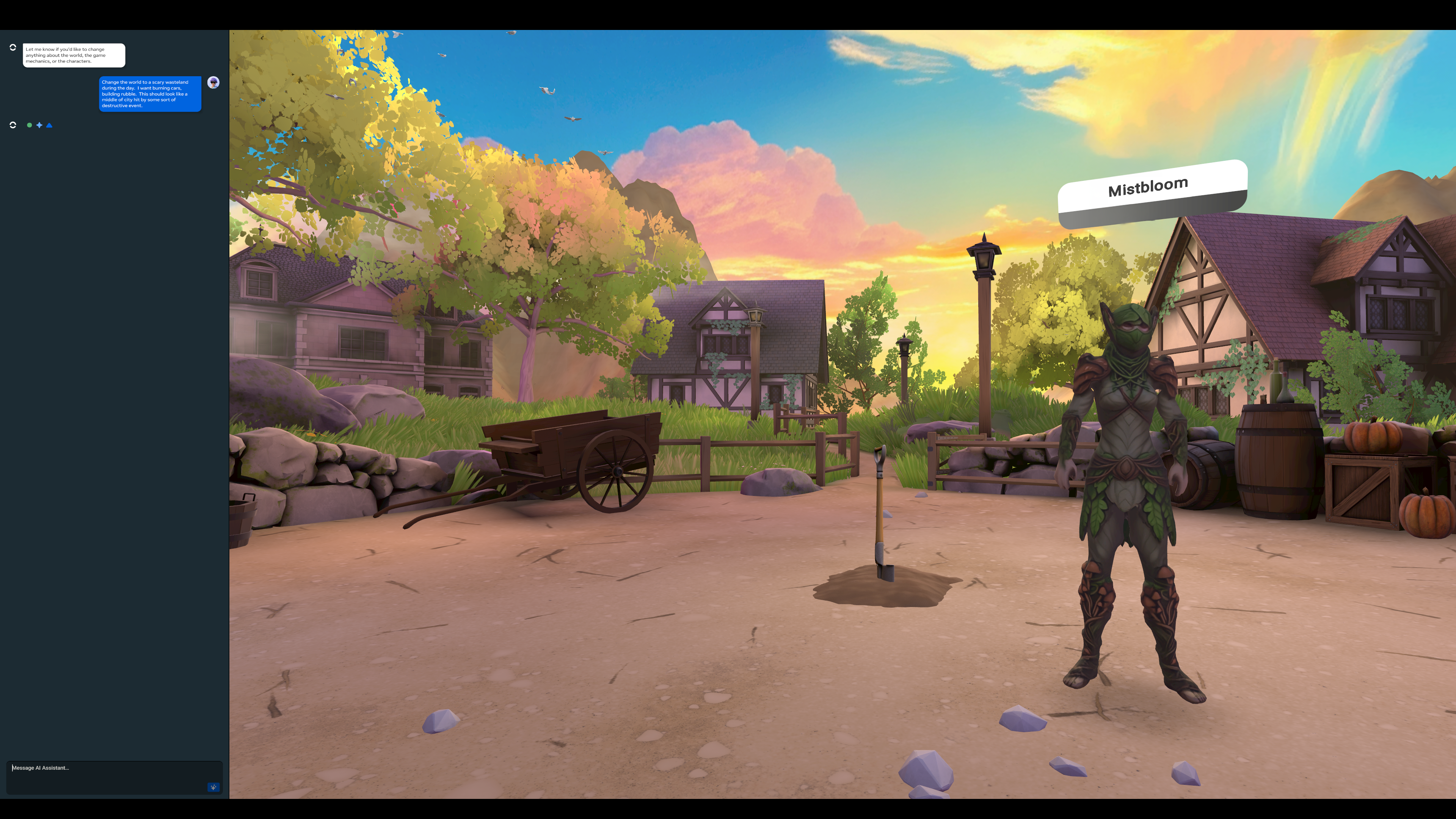 Meta Horizon Studio AI generated world and character