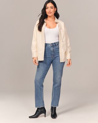 Ultra High Rise Ankle Straight Jeans