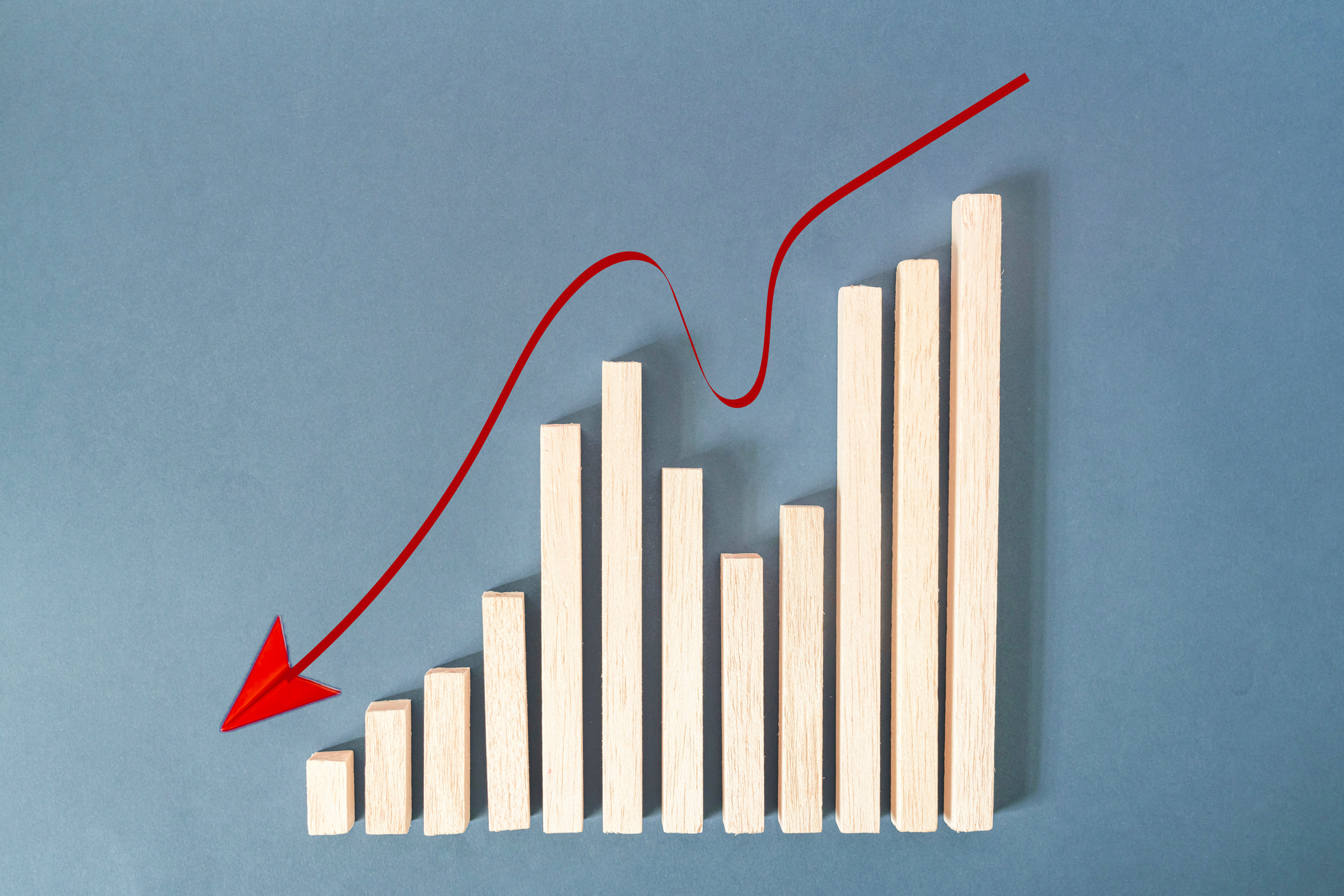 graph showing a downward trend