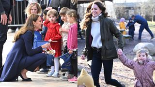 Kate Middleton interacting with young fans at engagements