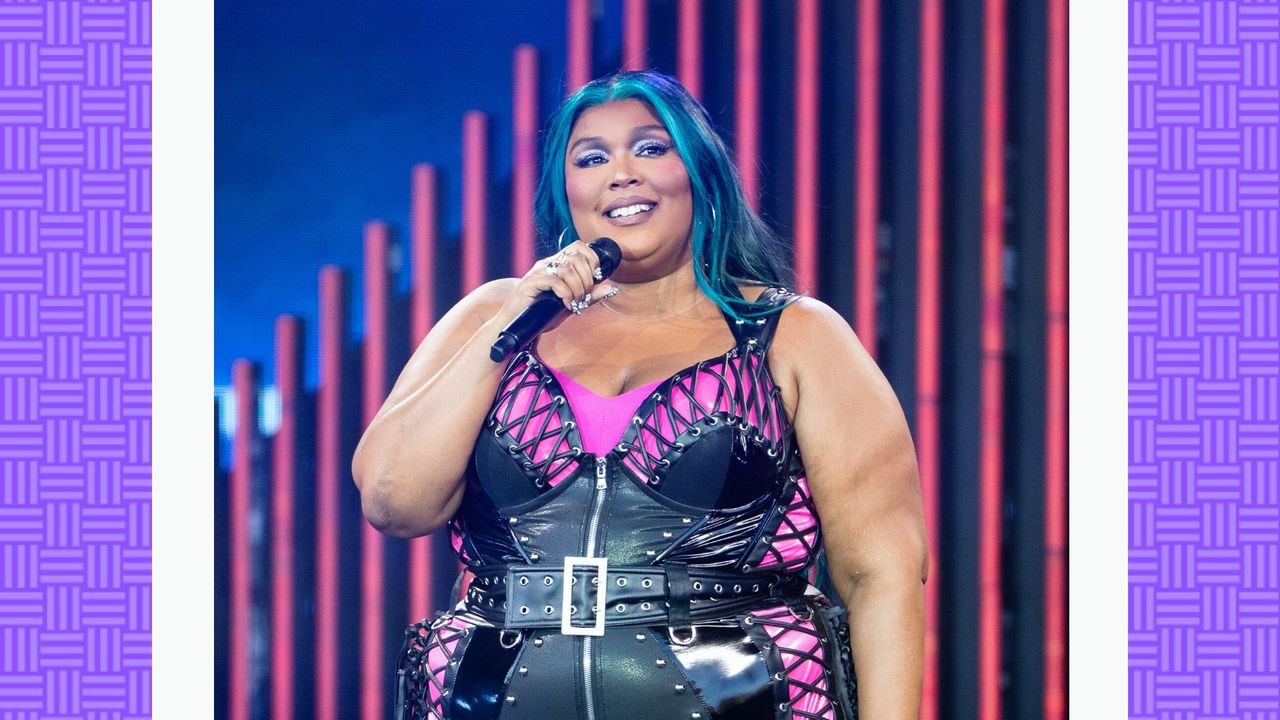 Lizzo singing on stage