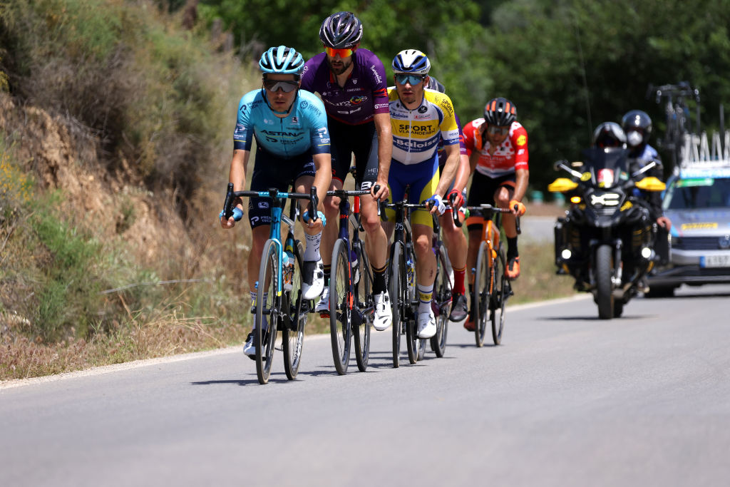 CLLAR VEGA SPAIN MAY 21 Benjamin Perry of Canada and Team Astana Premier Tech leads the Breakaway during the 67th Vuelta A Andalucia Ruta Del Sol 2021 Stage 4 a 1829km stage from Baza to Cllar Vega VCANDALUCIA on May 21 2021 in Cllar Vega Spain Photo by Gonzalo Arroyo MorenoGetty Images