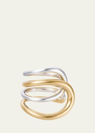 Daisy Bicolor Ring in Gold Vermeil and Silver