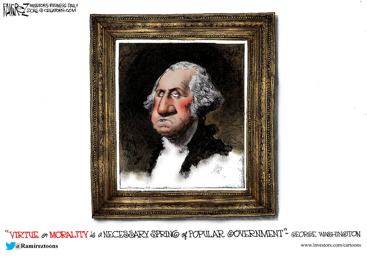 Editorial Cartoon U.S. George Washington 2016