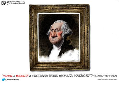 Editorial Cartoon U.S. George Washington 2016