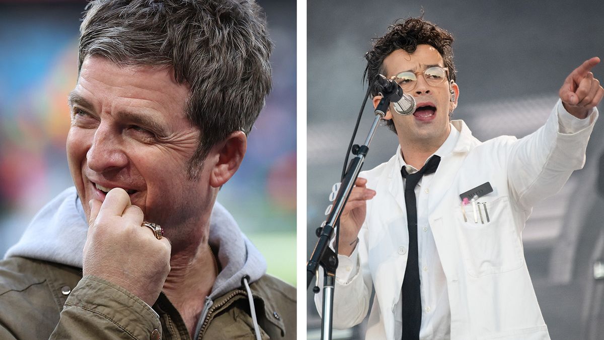 Noel Gallagher and Matty Healy of the 1975