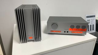 Quad 33 preamp and 303 power amp on display