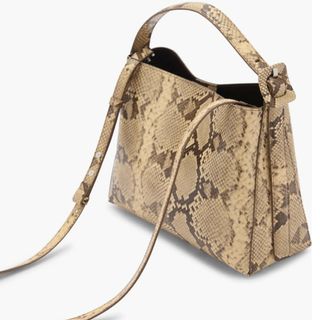 Mango Snakeskin Print Shoulder Bag