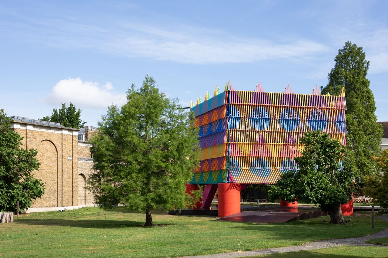 Colourful building structure