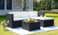 Three-Piece Rattan-Effect Corner Sofa Set | Was £358.99 now £259.99 at Groupon