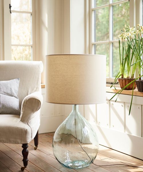 Recycled Glass Bottle Lamp Base, Large