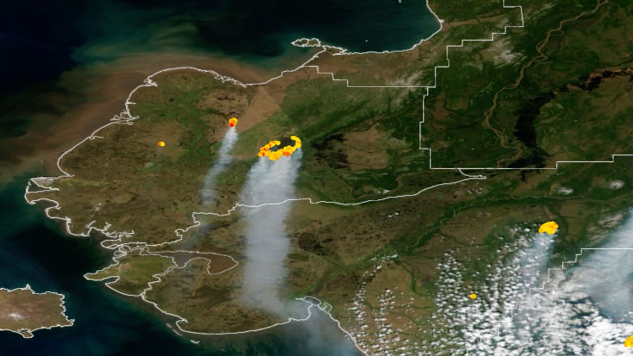 Satellites watch record-breaking wildfires burn across Alaska | Space