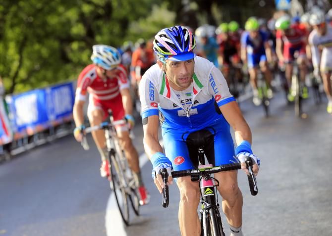 Michele Scarponi (Italy) attacked in a bid to set Nibali up for the win