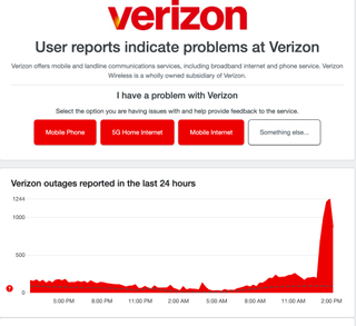 Verizon outage reports