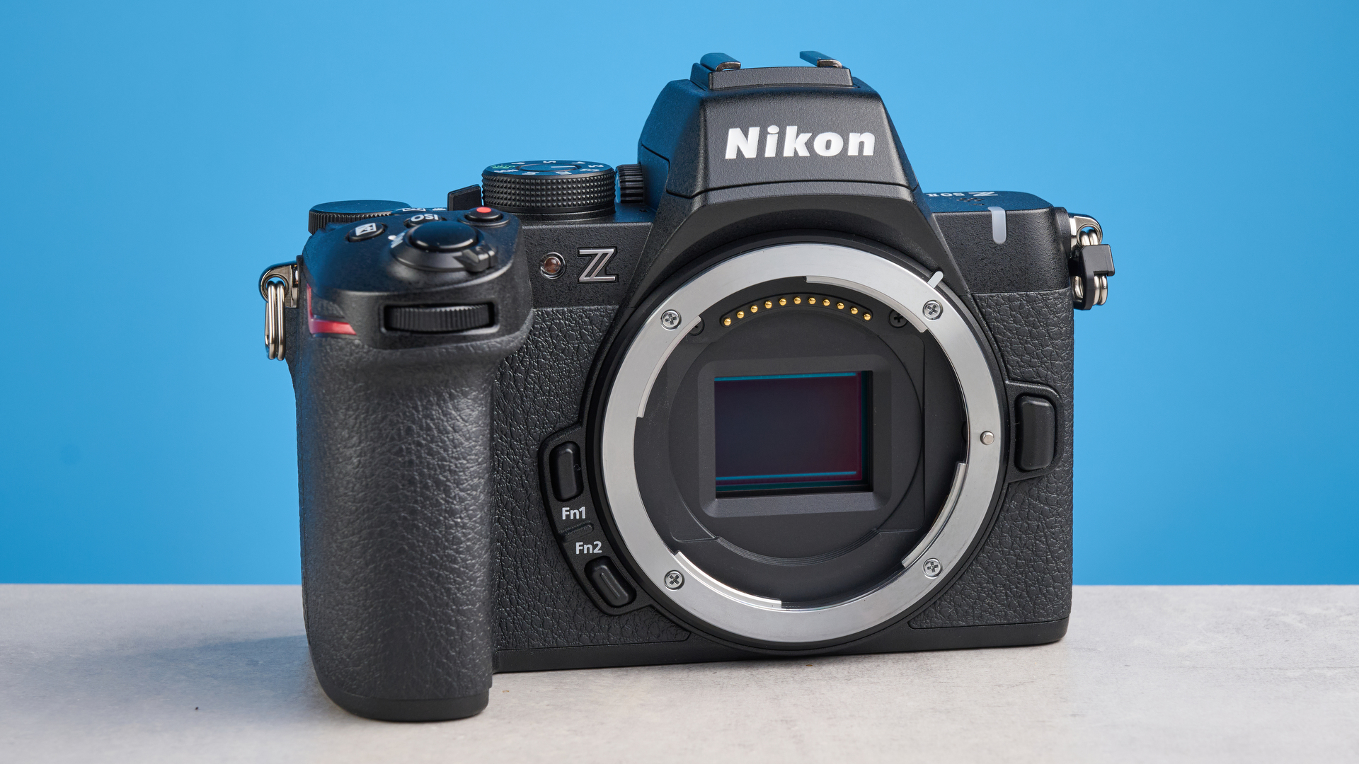 The Nikon Z50II with a lens off and its sensor showing