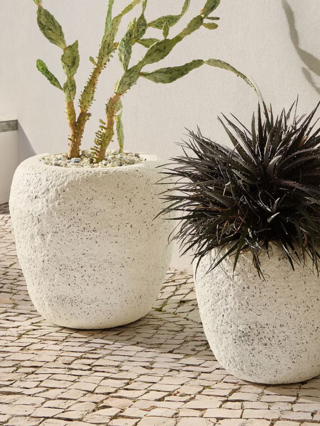 A textured outdoor planter from West Elm