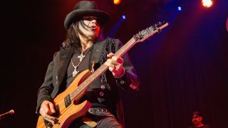 Robert Sarzo of Queensryche performing at The Fillmore on April 21, 2013 in San Francisco, California.
