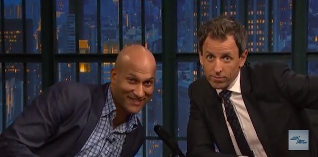 Keegan-Michael Key and Seth Meyers.