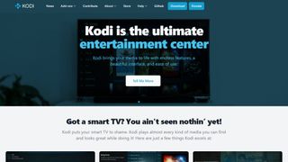 Website screenshot for Kodi