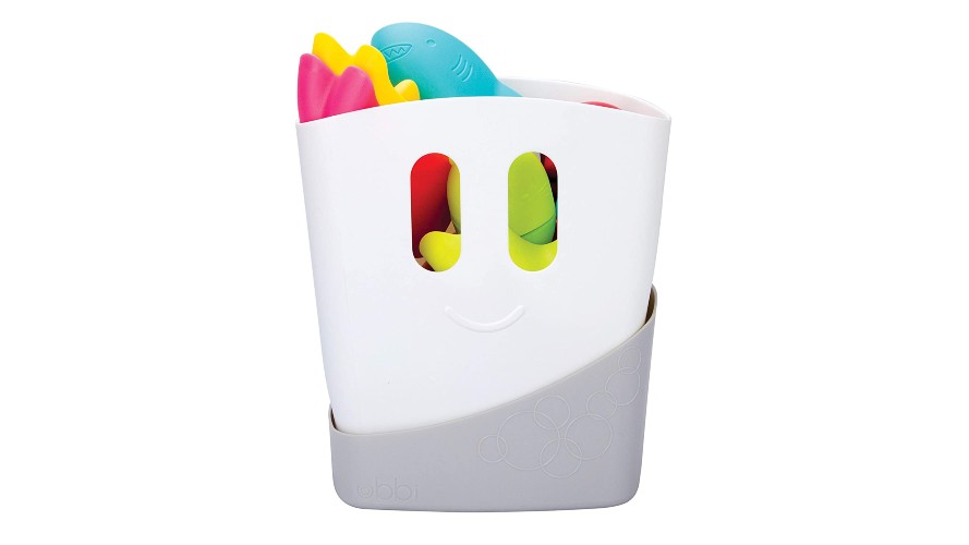 Freestanding bath toy organizer